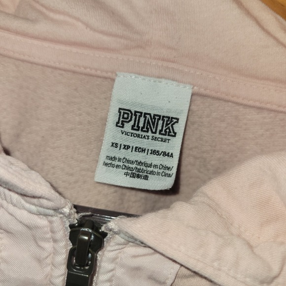 PINK Victoria's Secret Cropped Hoodie Ombre Pink/Purple Size XS Oversized - Picture 2 of 4